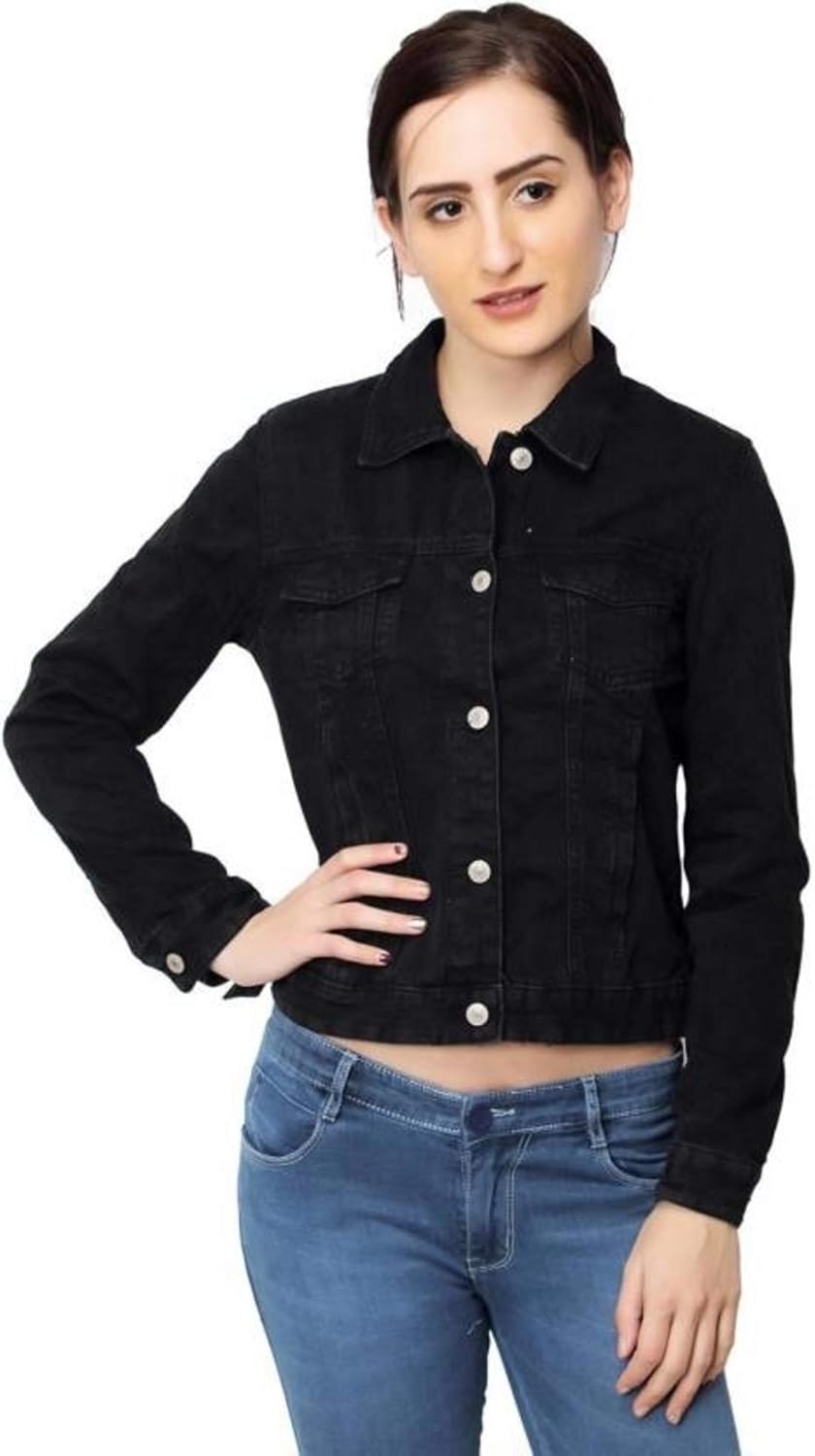 c.cozami full sleeves solid women denim jacket