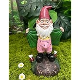 Teaeeno Funny Garden Gnome Statue - Say Hello to My Little Friends Sign, Weather Resistant Outdoor Decor, Patio & Yard Art, Unique Gift for Gardeners & Gnome Enthusiasts