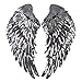 1Pair Sequins Wing Iron-on Patch Embroidered Clothes DIY Applique 12.6 * 5.7in Silver