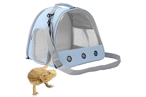 Bearded Dragon Travel Carrier,Lizards Cage, Small Animal Bag for Hedgehog Rat Parrot Bird Guinea Pig, Portable Guinea Pig Tra