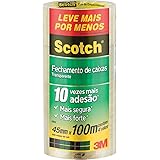 Scotch, 3M, Fita de Empacotamento Transparente, 4 Rolos, 45mm x 100M