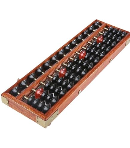 BOULIER Portable Chinois 13 Digits Colonne Abacus Calcul Arithmétique