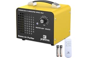 JOBYNA Ozone Generator, 10,000mg/h Remote Control Timing Ozone Machine, High Capacity Industrial/Commercial/Home Ozone Generator for Rooms, Smoke, Cars (Include Batteries)