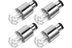 NUOBESTY 4 Pcs Colorful LED Tire Valve Caps Smart Dual Sensor Wheel Lights, Glow in The Dark Car and Bike