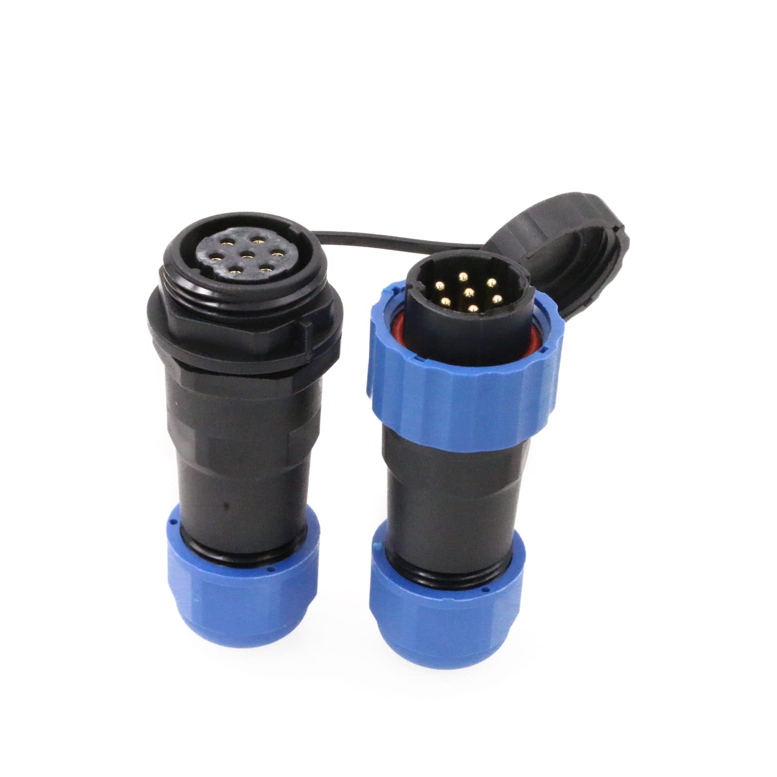 Eonvic 10A 380V SD20 7 Pin Waterproof Aviation Connector IP68 Waterproof Soldering Circular Connector Panel Wire Connector Panel Mount