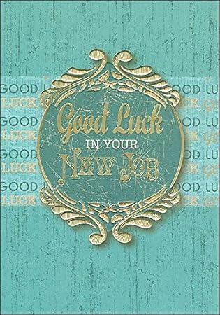 Buona Fortuna Per Il Nuovo Lavoro In Oro Biglietto Di Auguri Scritta In Oro Swirls 19 05 Cm X 7 5 13 33 5 25 Cm Amazon It Casa E Cucina