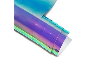 Efuncro Holographic Heat Transfer Vinyl-12'' x 6FT Holographic HTV for Shirts, Pillow, Holographic Iron on Vinyl for Heat Press Machine, Matellic Sheen, Easy to Cut & Weed (Dreamy Purple)