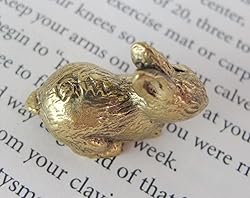 Brass Lucky Rabbit Amulet - Mini Thai Magic Amulets