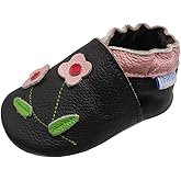 YIHAKIDS Baby Leather Shoes Soft Sole First Walking Moccasins Infants Toddler Boys Girls Crawling Slippers Slip-on Shoes with Elastic Ankle