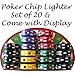 1x Black Poker Chip Refillable Butane Cigar Cigarette Lighter