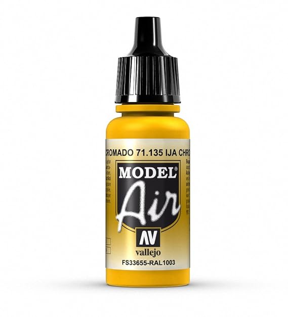 Vallejo Model Air 17 ml Acrylic Paint Ija Chrome Yellow Acrylicos