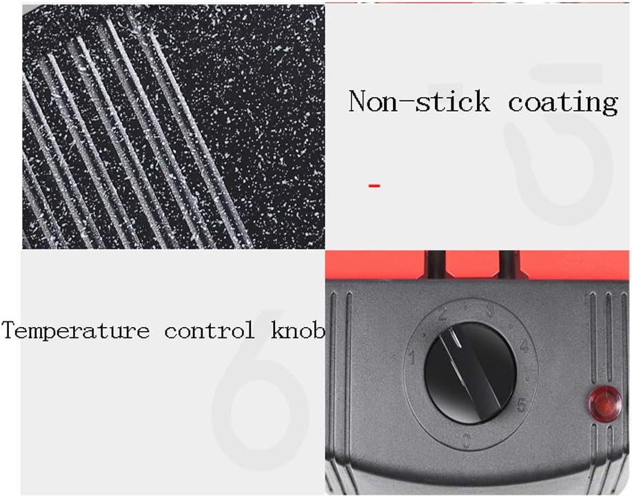 review zaizai Electric Table Grill, BBQ Barbecue Griddle,2000w Fast Heating,cast Iron Baking Pan,Non-Sticky and Non-Sticky,Stainless Steel Heating Tube,standable Lid