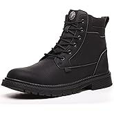 ANGRYRAM Steel Toe Boots for Men Comfortable Waterproof Construction Work Boots for Men Slip Resistant Lightweight Safety Shoes Botas de Trabajo Seguridad para Hombre