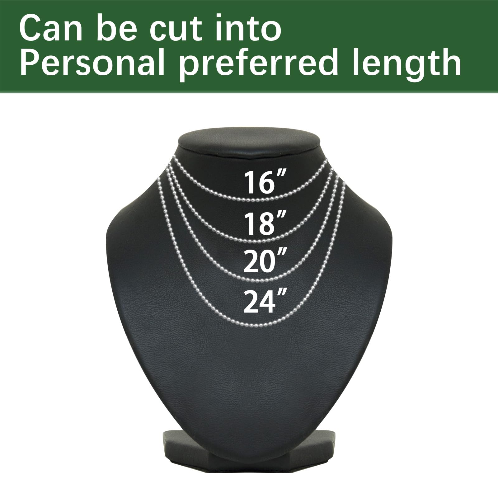 GEKIXUTP 100 pcs Dog Tag Chain Ball Chain Necklace Bulk,Military Dog tag Chain for Men Dog tag Chains,Beaded Chain Necklace Chains for Jewelry Making,Silver Nickel Plated Metal 23.6