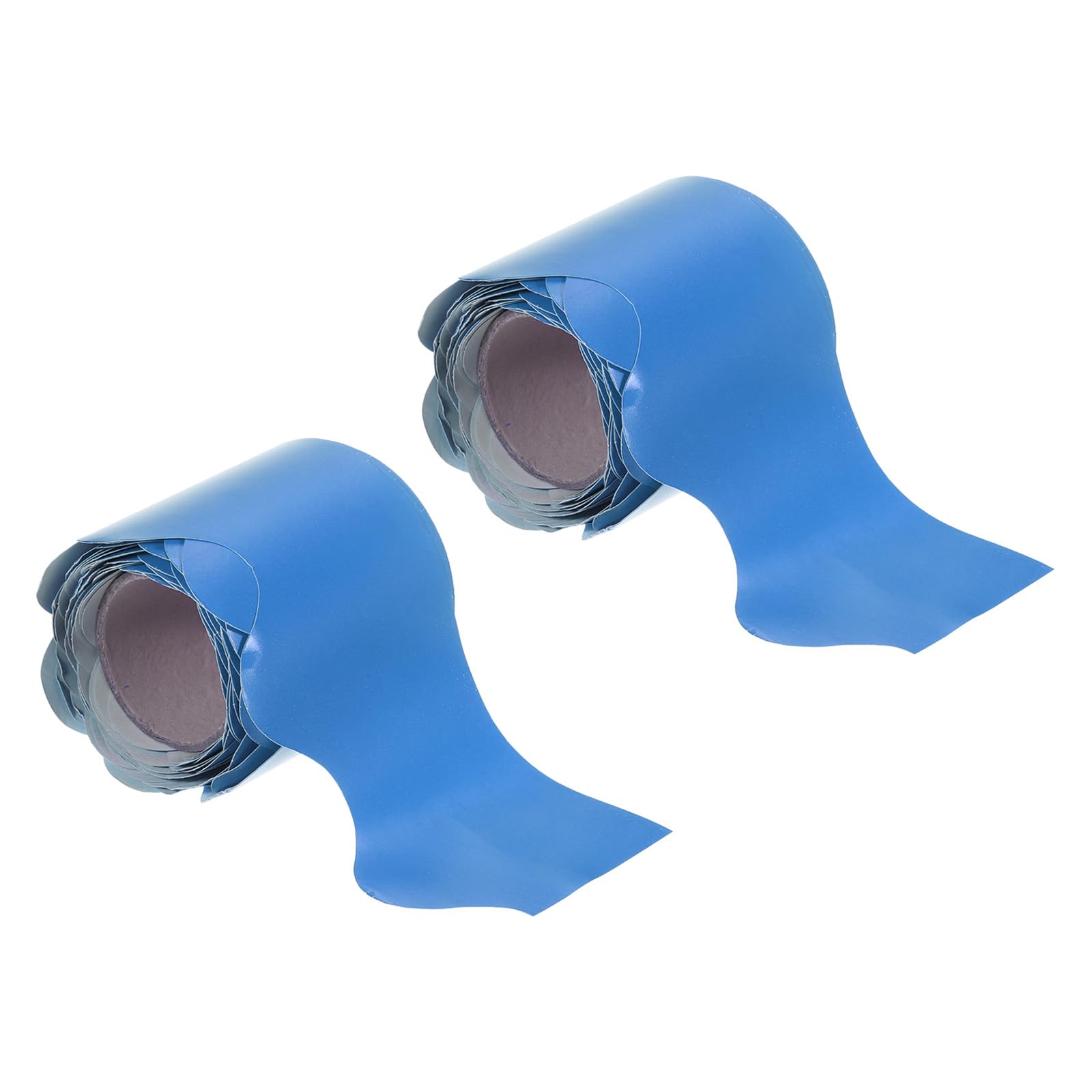 PATIKIL 2.3" x 16.4ft Bulletin Board Border, 2 Pack Scalloped Trim Strips Wall Decor for Locker Classroom Cork Poster Black Board White Chalkboard, Blue