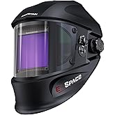 ARCCAPTAIN Auto Darkening Welding Helmet with Side View, 180° Panoramic View, 1/1/1/1 True Color Large Viewing Welding Hood with 4 Arc Sensor Solar Powered, Wide Shade 4/5-9/9-13 for TIG MIG ARC CUT