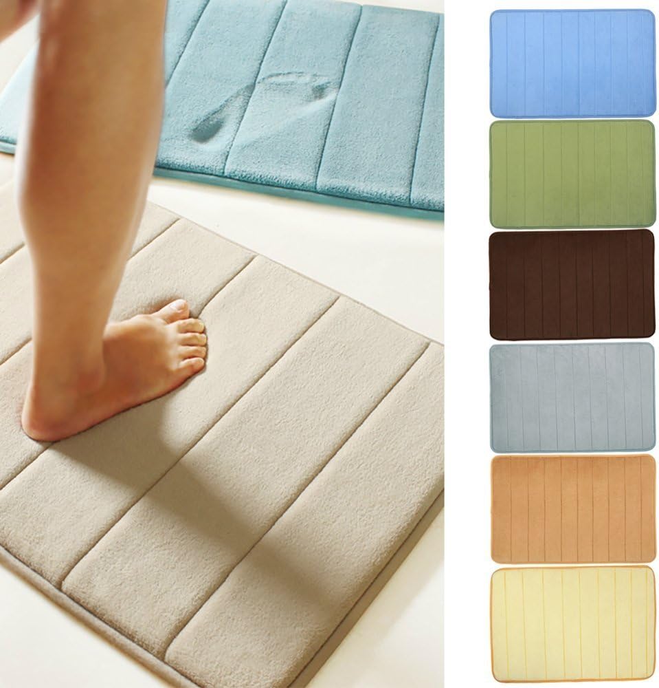 HOMPO Bath Mat Memory Foam Bathroom Shower Mat Non Slip Mat And Safety
