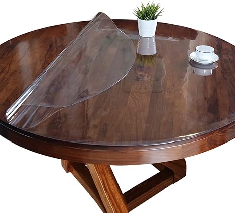 Amazon 円形 テーブルクロス透明pvc防水ダイニングテーブル保護パッド洗える飲食店キッチンプラスチック製テーブルクロス 複数のサイズ Wuzming Color 2mm Size 130cm テーブルクロス オンライン通販