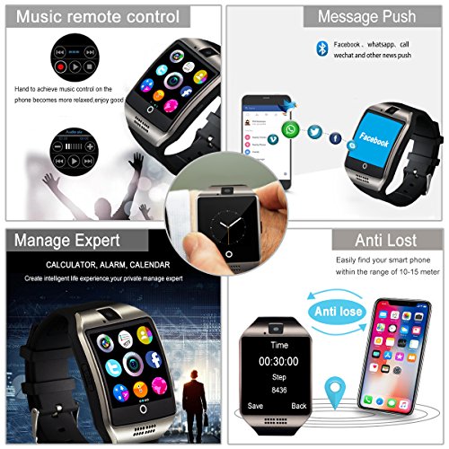 image for Kindak Smart Watch Bluetooth Smartwatch with Camera TouchScreen SIM Ca