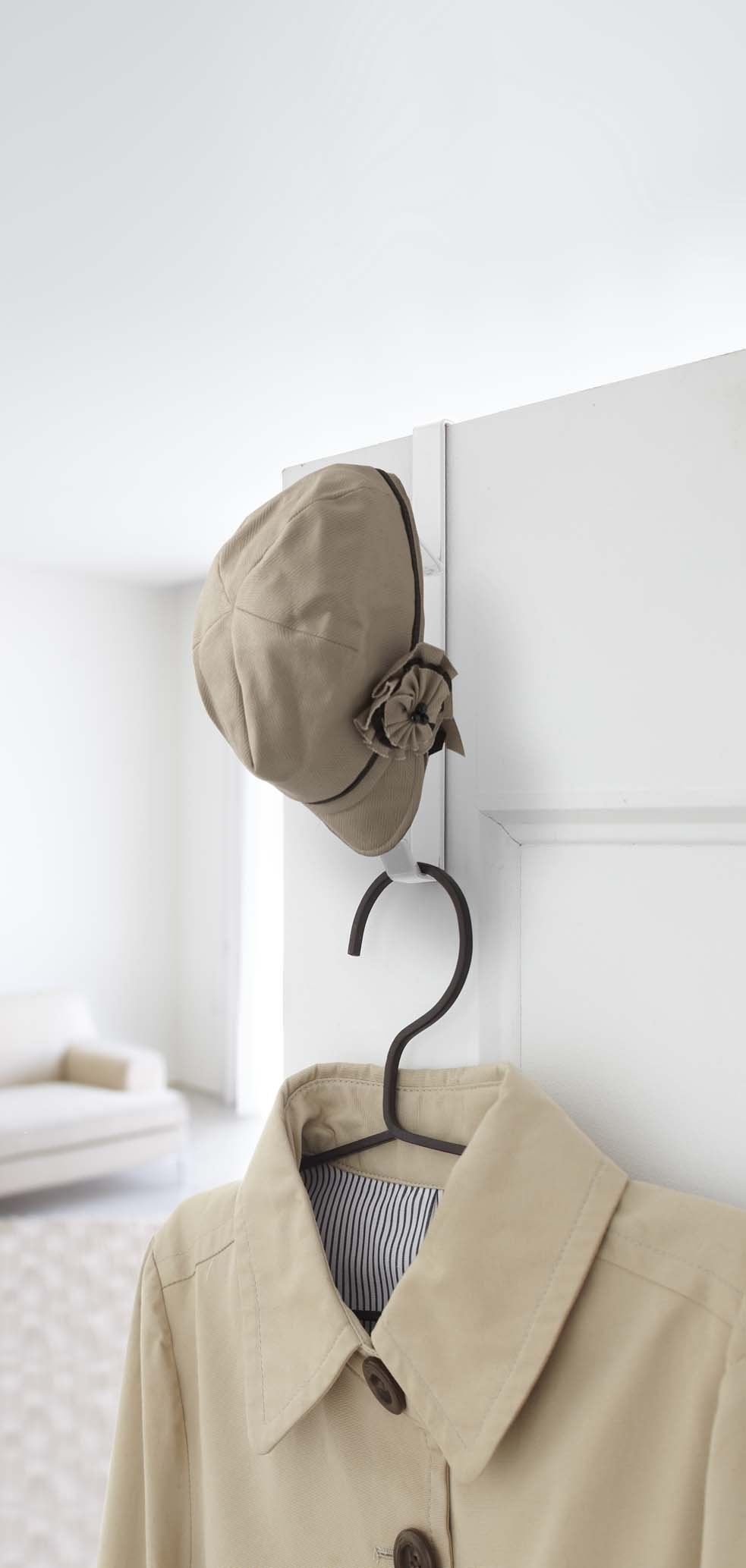 YAMAZAKI Home Smart Over The Door Hook - Hanging Coat Rack - Steel