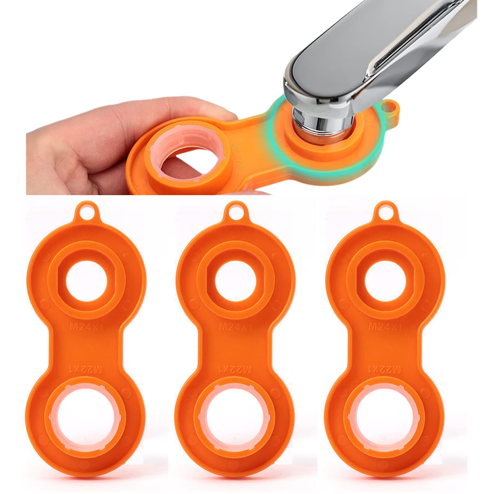 T TAKONE Perlator Key, 3 Pieces Plastic Tap Aerator Removal Tool Mixing Nozzle Wrench Suitable for Perlator M20 M22 M24 M28