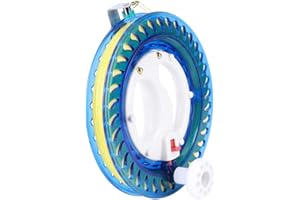 Hand Reel Fishing, Large Shaft Design Fish Reel Coating 450m Line for Lakes Fishing for Sea Fishing(Blue)