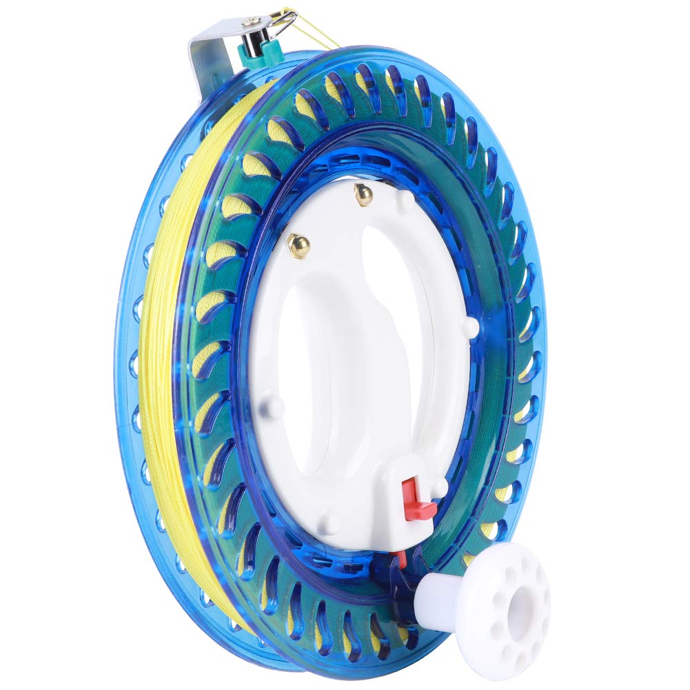 Fishing Reel, Multifunctional Line Spool Winder with 450m Blue Fishing Line for Coastal Anglers Boat Sea Use