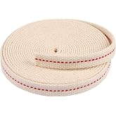 Teqooza 14 Foot Oil Lamp Wick, 1/2" Inch Flat Cotton Lantern Wick Oil Latern for Kerosene Burner Lighting Paraffin Oil Wick, 1 Roll