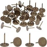 100pcs Upholstery Thumb Tacks for Wall,7/16 Inch Wood Thumb Tacks,Upholstery Tacks Decorative for Wood,Sofa, Door, Jewelry Box (Bronze)
