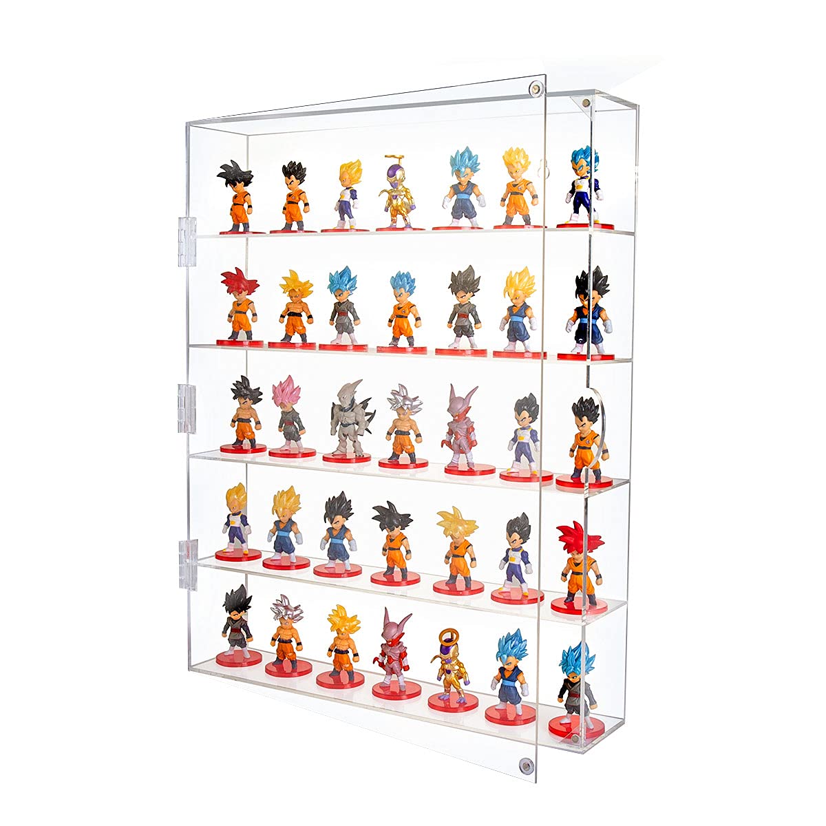 Photo 1 of AITEE Acrylic Display Case, Display Cabinet for Mini Funko Pop Figures, Dust-Proof Clear Wall Mounted or Desktop 5 Layer Storage Mini Toys/Rock Stone, Each Compartment: 15 7/10”L x 3 2/5”W x3 4/5”H