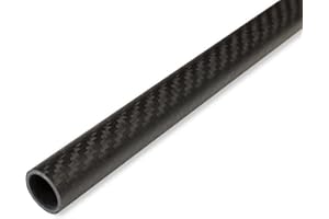 FIRE MECCA Carbon Fiber Tube - 3K Twill Weave Pattern, Matte Finish [Nominal - 1 1/16 in OD, 7/8in ID, 49.2in Length, 1/16in Wall Thickness] [Actual - 27mm OD, 23mm ID, 1250mm Length, 2mm Wall Thickness]