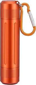 Aufew Stash Jar, Pocket Size Outdoor Survival Smell Proof Airtight Container Aluminum Waterproof Jar Container for Herbs, Pills, Spices, Match