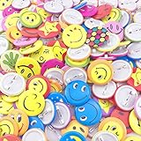 TKOnline Mini Smiley Smile Face Button Pins，1.2 Inch Size - 72 Pack