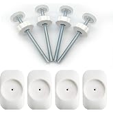 Baby Gate Extender Extention-4 Pack M8(8MM) | M8 threaded spindle rods(12cm). Includes wall protector pads. Tool-free installation for baby/pet gates. Fits most banisters.