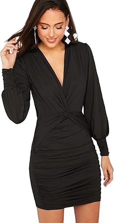 ruched bodycon dress amazon