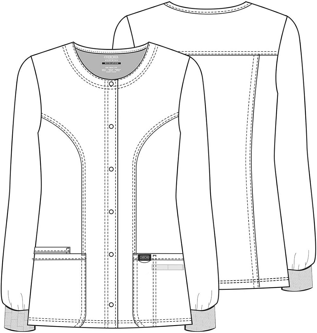 Cherokee Women's Snap Front Warm-up Jacket: Clothing