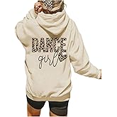 RoseSeek Girl's Letter Cheetah Hoodies Long Sleeve Hooded Sweatshirts Pullover Tops Cute Clothes