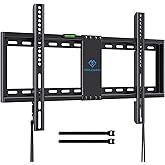 PERLESMITH Fixed TV Wall Mount Bracket Low Profile for 32-82 inch LED, LCD, and OLED Flat Screen TVs - Fits 16”- 24” Wood Stu