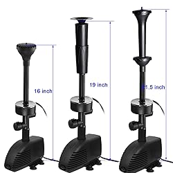 COODIA Submersible Pump Pond Fountain with Inside Filter