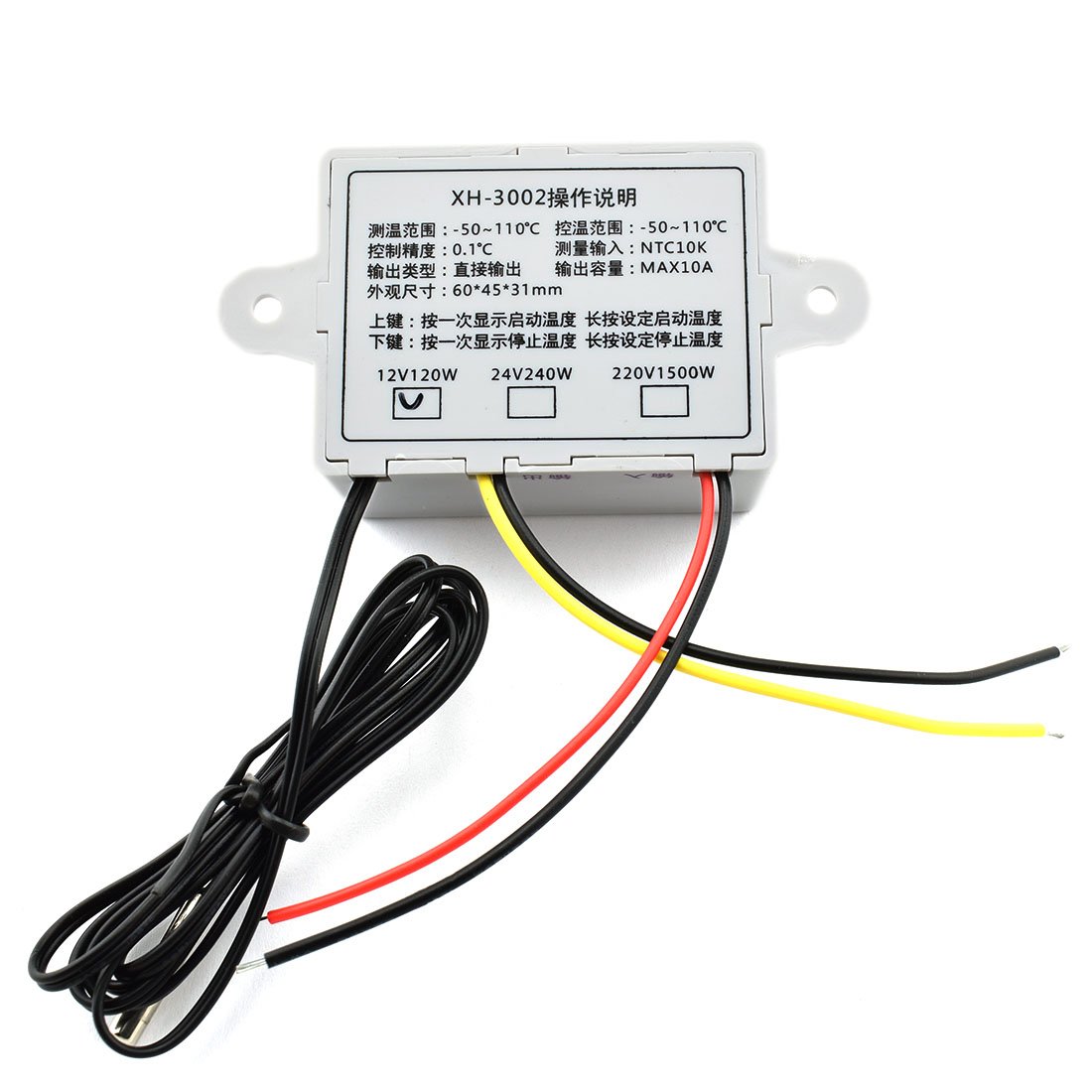 Hj Garden Xh W3002 Mini Thermostat Dc 12v 10a Digital Led Temperature Controller 50 To 110 Degree Heating Cooling Temperature Control Switch With Waterproof Sensor Probe Amazon Com Industrial Scientific