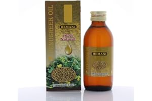 Hemani Fenugreek Oil 125ml - 100% Pure & Natural Fenugreek Seed Essential Oil for Skin, Hair, Wellness, Aromatherapy & Natural Health Remedies, Suitable for All Skin Types.