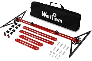 WOLFPAWN Stair Tread Template Tool,Stair Tools for Stair Measuring Tool Stair Gauge Jig for Steps Measuring & Scribe, Stairs Template Tool