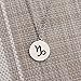 KUIYAI Zodiac Signs Cut Out Stainless Steel Disc Necklace (Capricorn)