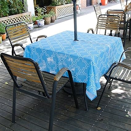 Do4u Waterproof Table Cloth Indoor Outdoor Tablecloth With Zipper
