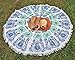 Ricdecor Indian Mandala Microfiber Large Round Beach Blanket with Tassels Ultra Soft Super Water Absorbent Multi-Purpose Towel 59 inch Across (NO.3)