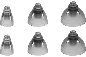 OTTO TECH Mixed Phonak Closed Smokey Dome Small-Medium-Large Domes, Genuine OEM Switzerland Replacement by Sonova, Hearing Aid Domes for SDS 3.0 Accessories -1 Pack/6 Domes Total