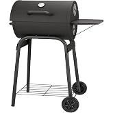 Kendane Barrel Charcoal Grill, Large Charcoal Grills with Side Shelf | Outdoor BBQ Grill,Perfect for Backyard Camping, Patio Parties and Picnics
