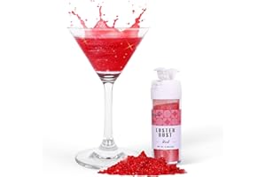 MILOVIN Red Edible Glitter for Drink, 5g Red Luster Dust Edible for Cake Decorating, Edible Glitter for Cocktails, Baking, Chocolate, Cookies, and Strawberries (0.18oz, red)