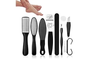 Professional Pedicure Foot Spa Set,10 in 1 Pedicure Set for Feet, Stainless Steel Foot Care Kit, Rasp Dead Skin Remover
