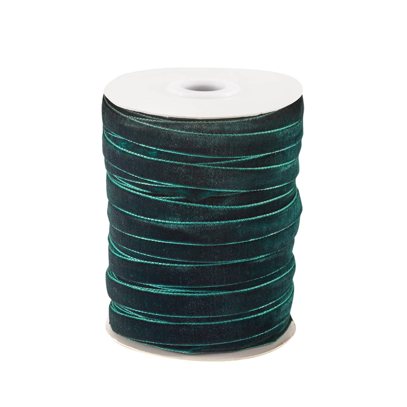 PandaHall 50 Yards Single Face Velvet Ribbon 3/8 Inch 10mm Velvet Ribbon Spool for Gift Wrapping Hair Bow Clip Sewing Wedding Decoration(Dark Green)